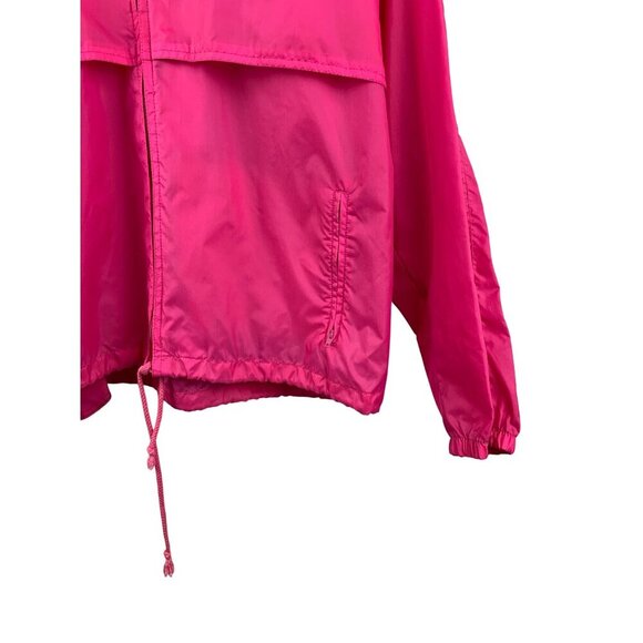 Vintage Raingear Pink Windbreaker Jacket Nylon Drawstring Waist Ventilated Size - Picture 3 of 6